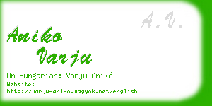 aniko varju business card