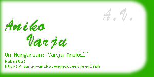 aniko varju business card